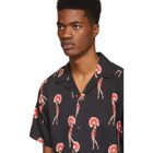 Saturdays NYC Black Flapper Canty Short Sleeve Shirt