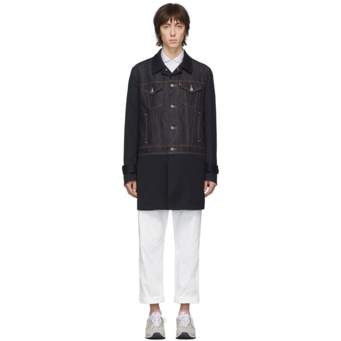 Photo: Junya Watanabe Navy Wool Levis Edition Gabardine Coat