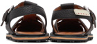 Marni Black Calfskin Fisherman Sandals