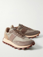 Tod's - 1T Suede and Leather-Trimmed Shell Sneakers - Neutrals