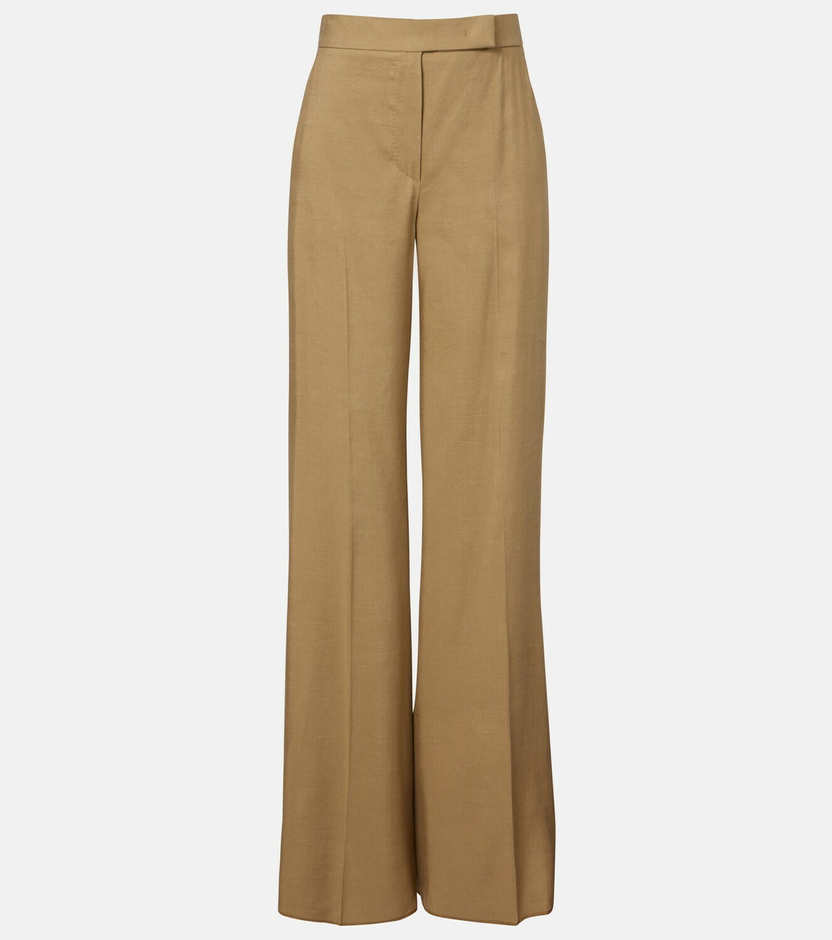 Max Mara Linen and silk twill wide-leg pants
