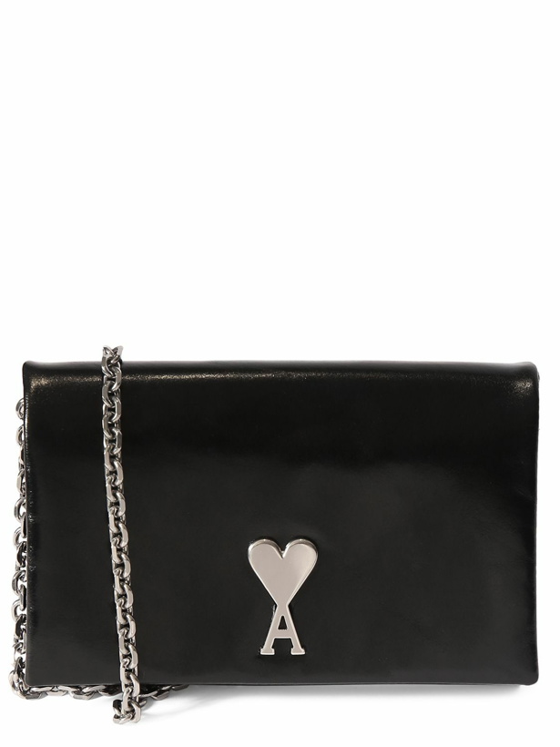 Photo: AMI PARIS - Voulez Vous Leather Wallet W/ Chain