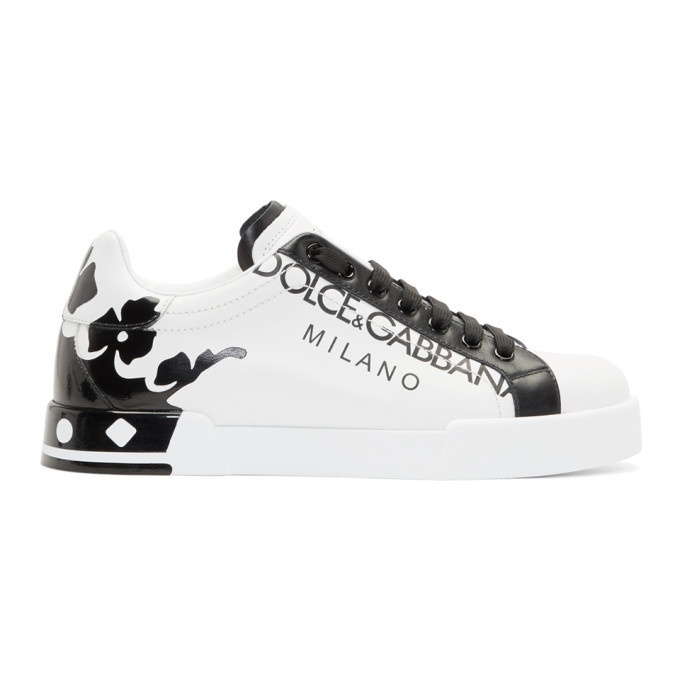 Photo: Dolce and Gabbana White Portofino Sneakers