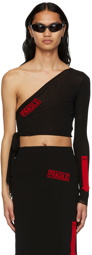 Jean Paul Gaultier SSENSE Exclusive Black Nylon Long Sleeve T-Shirt