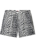 Solid & Striped - The Classic Short-Length Leopard-Print Swim Shorts - Black