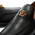 Versace Men's Medusa Head Loafer in Black/Gold