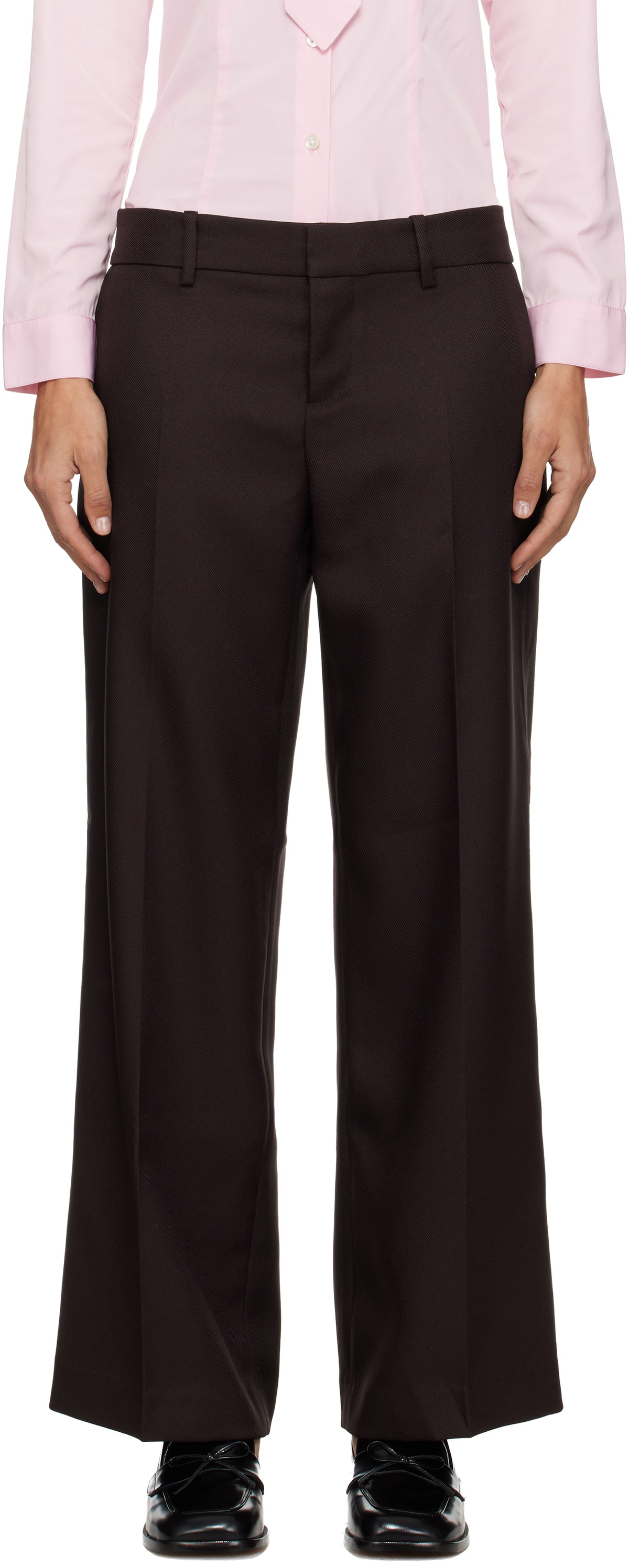 Sandy Liang Brown Grandpa Trousers