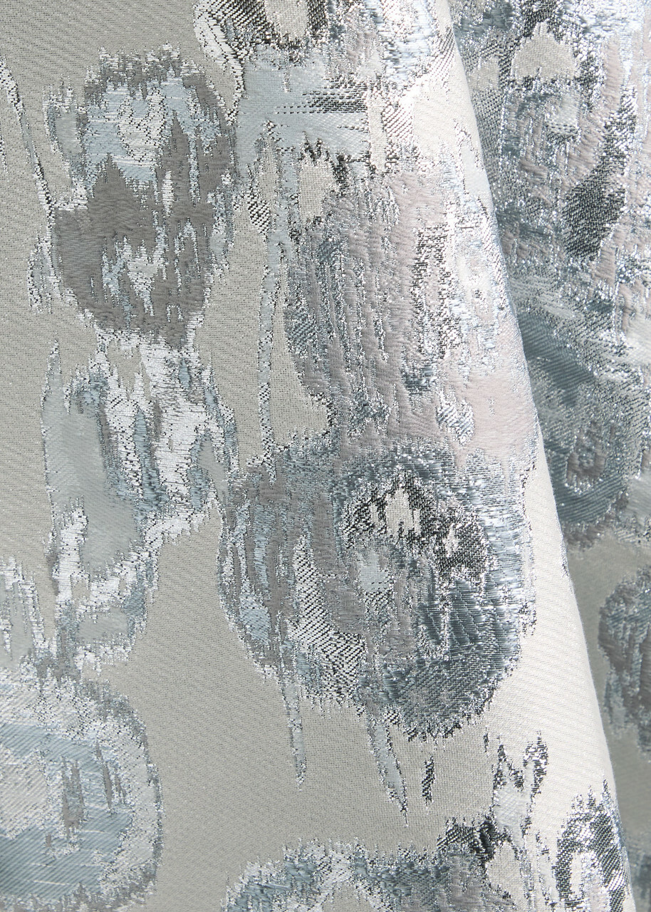 Huishan Zhang Kyle Metallic-jacquard Midi Dress Silver