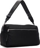 AMI Paris Black Nylon Marcel Large Duffle Bag