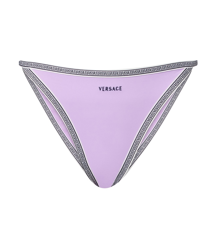Photo: Versace Logo embroidered bikini bottoms