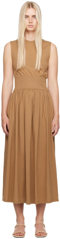 Photo: TOTEME SSENSE Exclusive Brown Tee Midi Dress