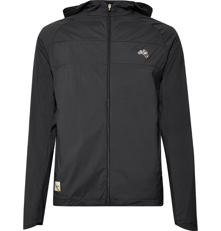 Photo: Tracksmith - Waite Water-Repellent Stretch-Shell Hooded Jacket - Black