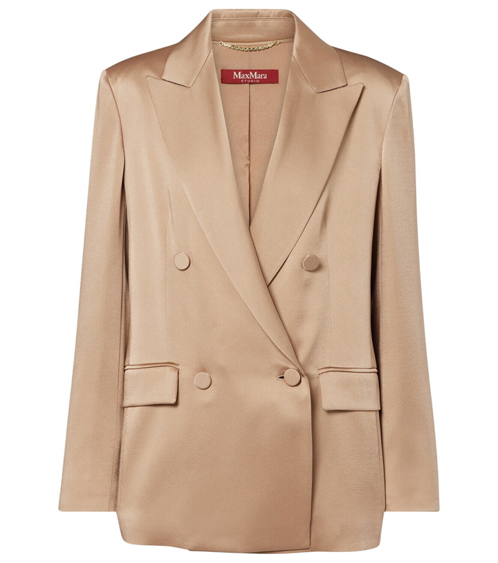 Photo: Max Mara Arca double-breasted satin blazer
