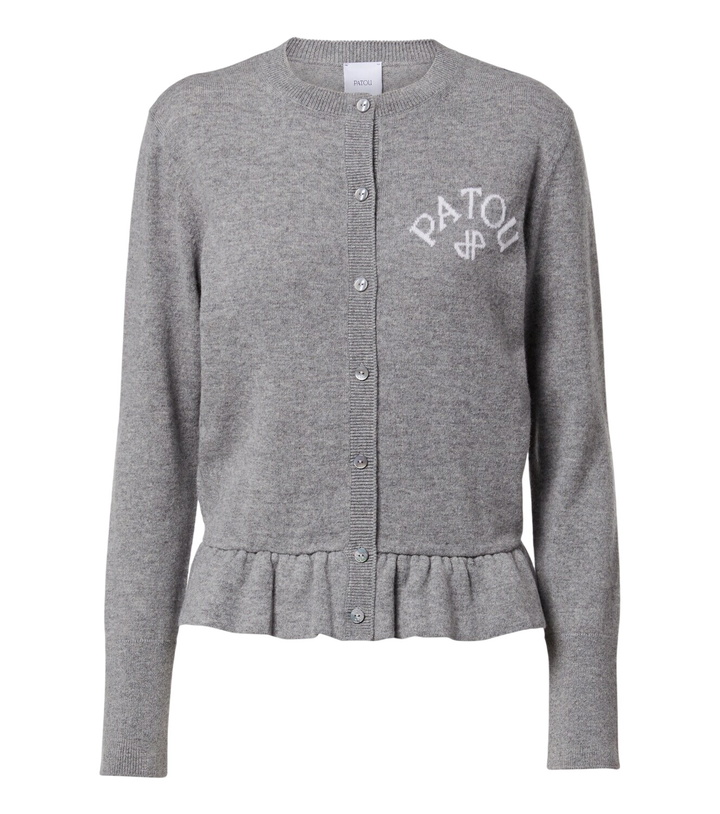Photo: Patou Jacquard logo wool and cashmere cardigan