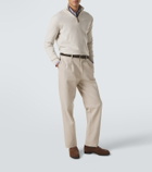 George Cleverley Cannes suede penny loafers