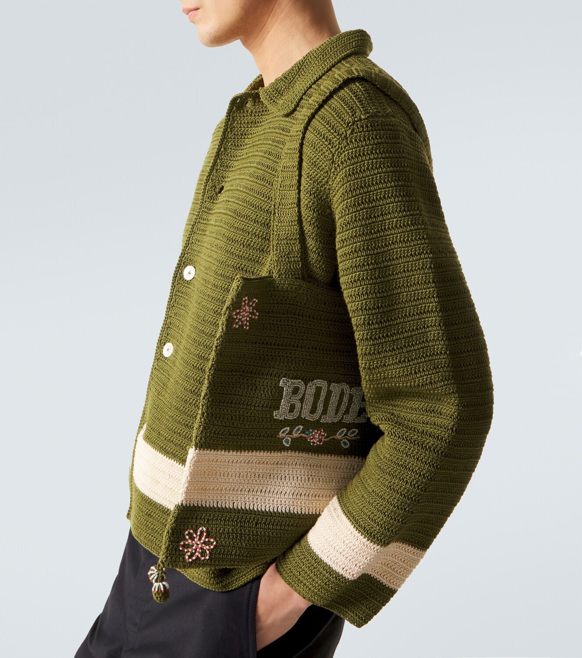 Bode Marsh beaded crochet tote bag