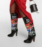 Vivienne Westwood Midas printed leather knee-high boots
