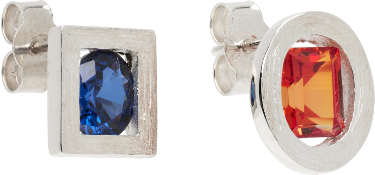 Bleue Burnham Silver Opposite Earrings