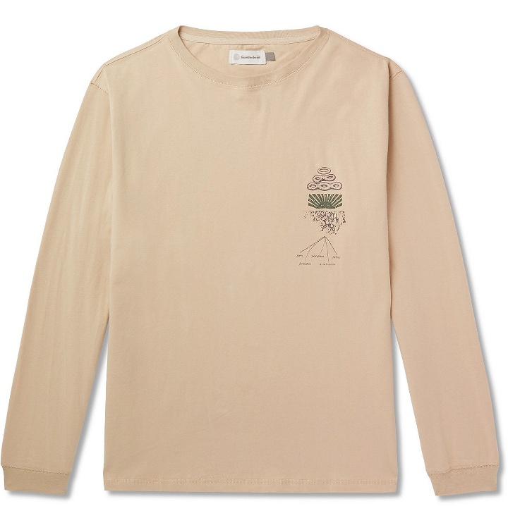 Photo: Satta - Rhythm Printed Organic Cotton-Jersey T-Shirt - Neutrals