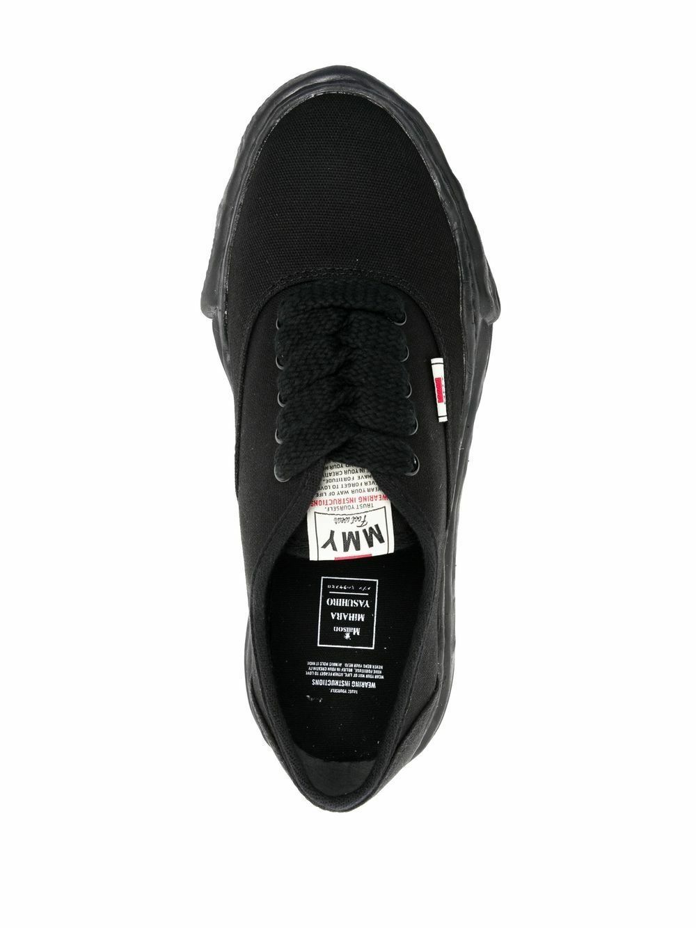 Maison MIHARA YASUHIRO Black Baker Canvas Low-Top Sneakers