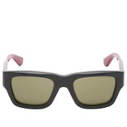 Gucci Men's Oblique Sunglasses in Black/Red/Green 
