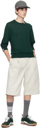 Thom Browne Green Intarsia Sweater