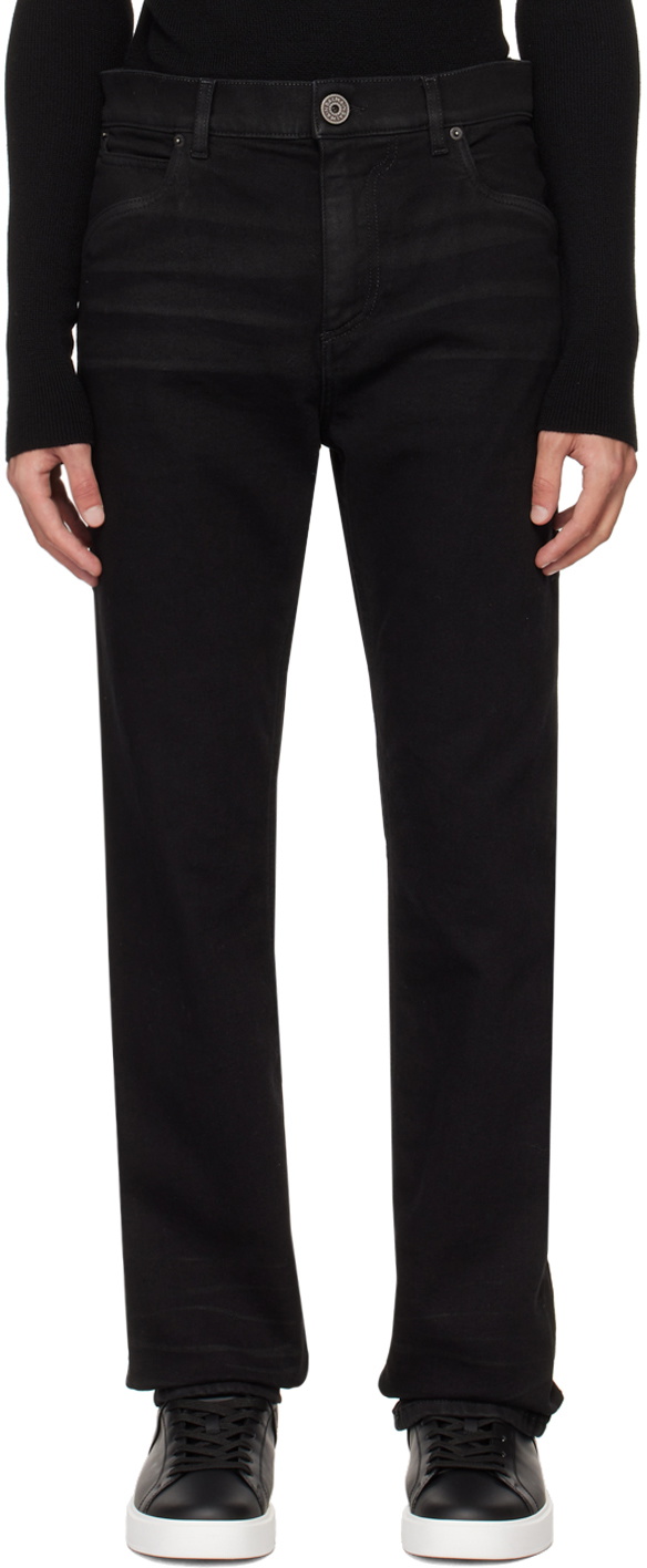 Balmain Black Embroidered Jeans Balmain