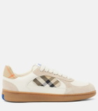 Burberry Terrace leather and suede sneakers