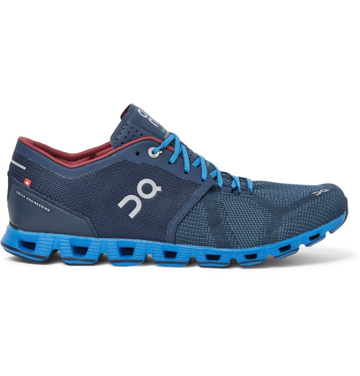 Photo: On - Cloud X Mesh Running Sneakers - Blue