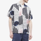 Portuguese Flannel Men's Guache 2 Vacation Shirt in White/Pink/Black