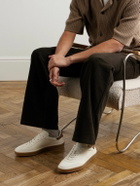 Loro Piana - Tennis Walk Suede-Trimmed Leather Sneakers - Neutrals