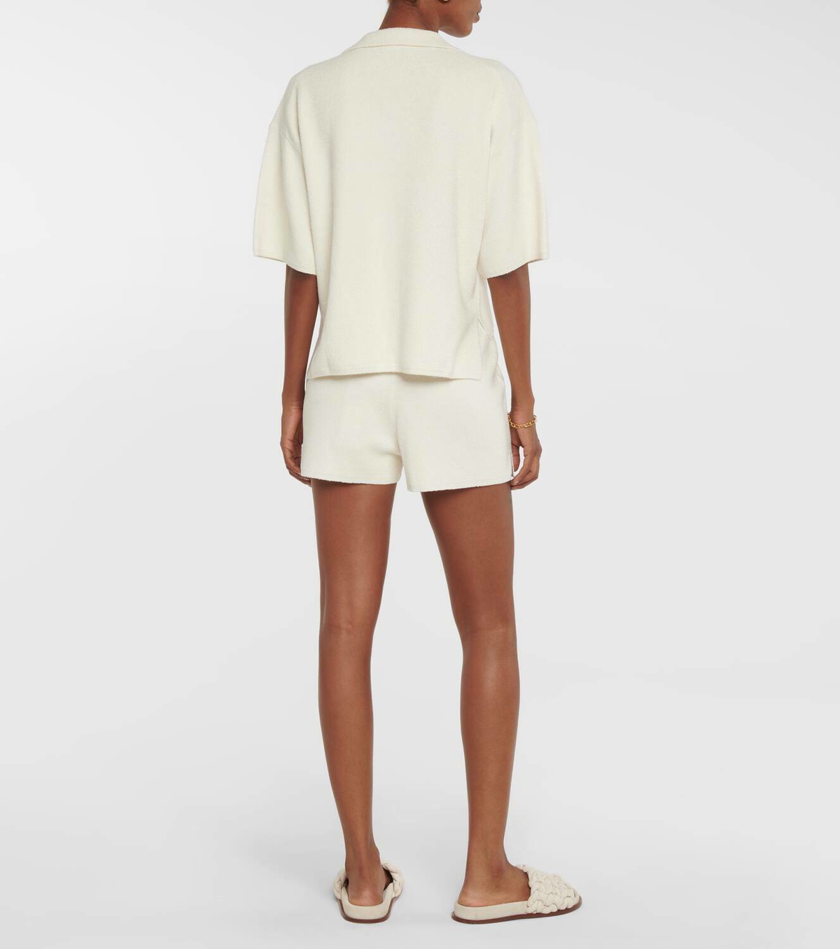 Joseph Silk-blend toweling polo shirt