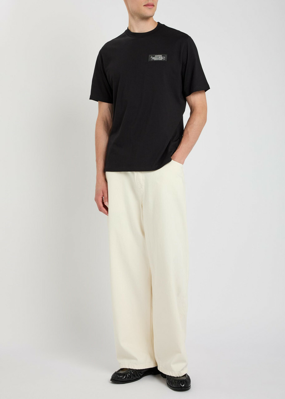 Amiri Spirit Logo-appliquéd Cotton T-shirt Black