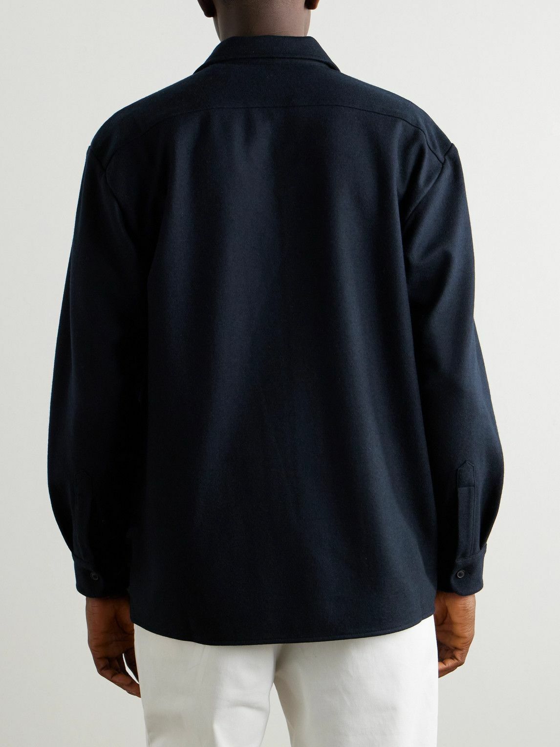 Ghiaia Cashmere - Wool Overshirt - Blue