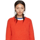 JW Anderson Silver Moon Face Earrings