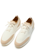 Aurélien Colour-blocked Knit Sneakers Beige