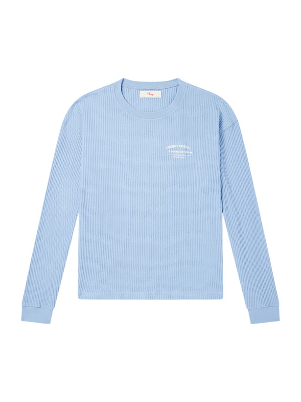 Photo: Cherry Los Angeles - Logo-Printed Cotton-Jersey T-Shirt - Blue