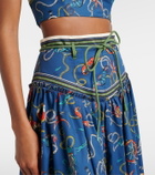 Alémais Cove printed cotton maxi skirt