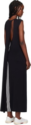 Y-3 Black Open Back Midi Dress