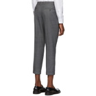 AMI Alexandre Mattiussi Black and Grey Pleated Carrot Trousers