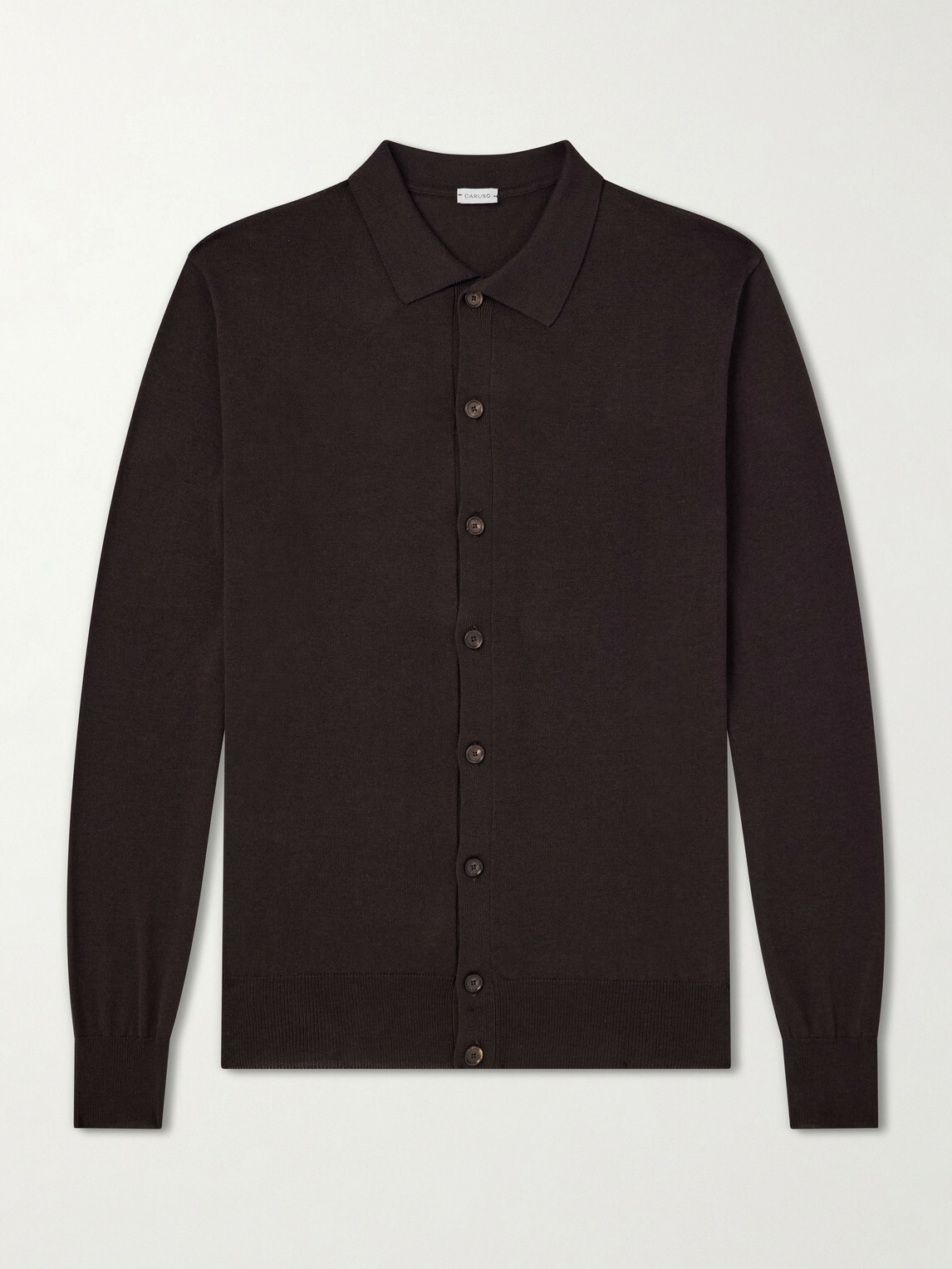 Caruso - Silk and Cotton-Blend Cardigan - Brown