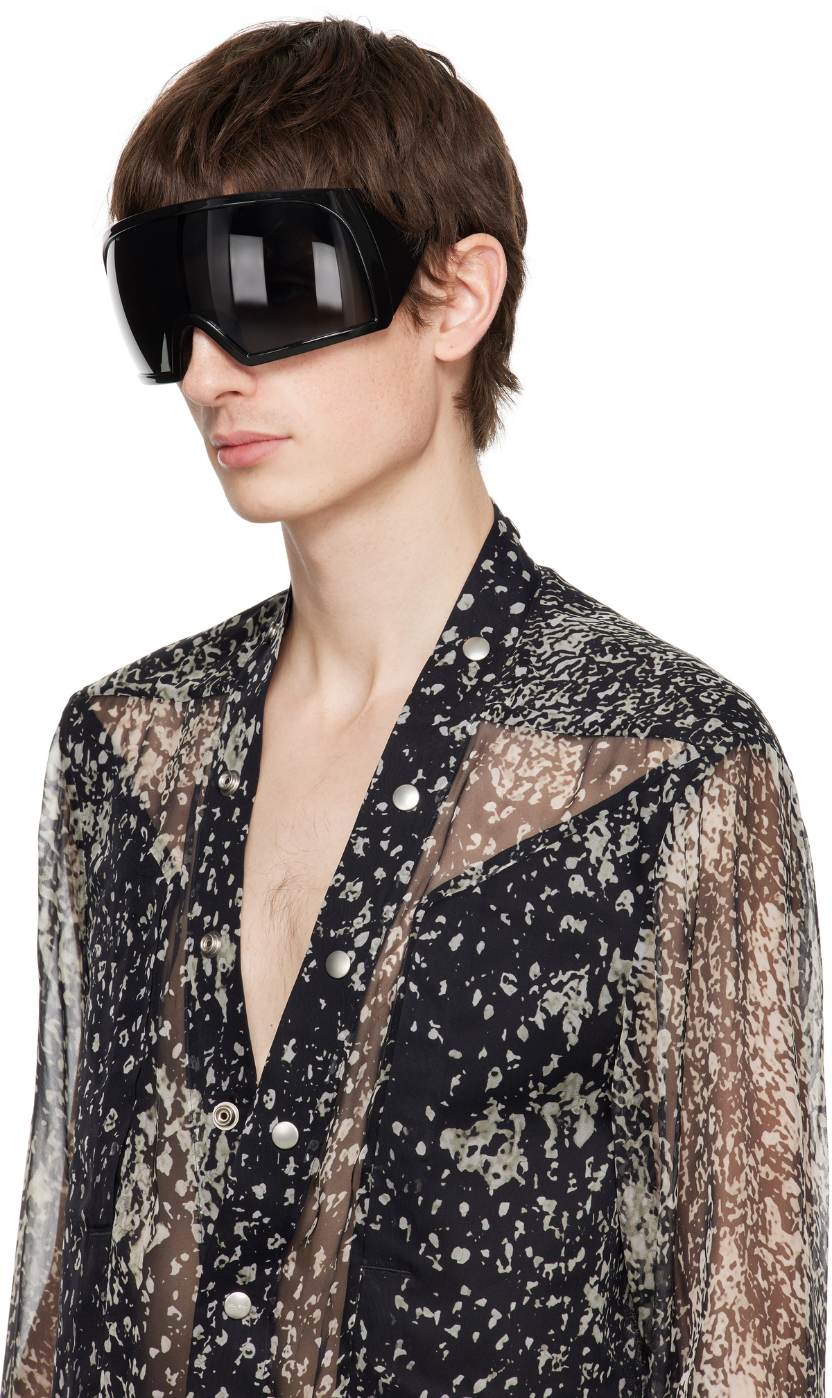 【RICK OWENS】 Hollywood Kriester サングラス Rick Owens Black Hollywood Kriester Sunglasses Rick Owens