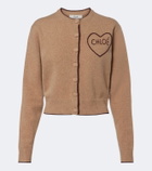 Chloé Logo wool and cashmere cardigan