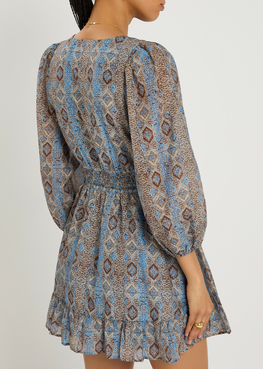 Paige Ophelie Cotton-blend Mini Dress Multicoloured