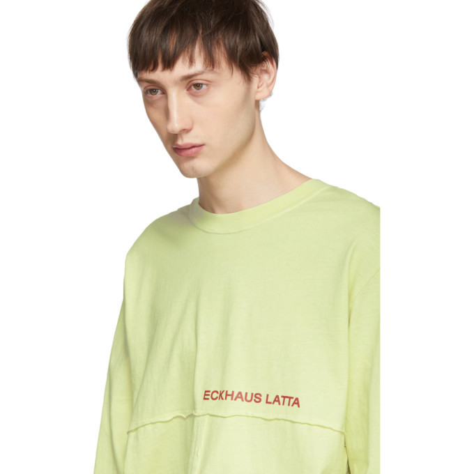 Eckhaus Latta Green Lapped Long Sleeve T-Shirt Eckhaus Latta