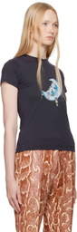Conner Ives Black Venetian Mask Baby T-shirt