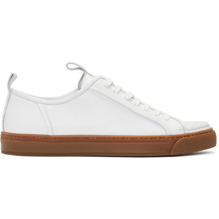 Photo: Sunnei White Perforated Cap Sneakers