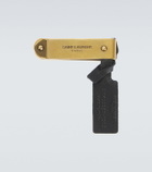Saint Laurent Leather-trimmed bill clip
