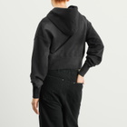 Dime Women's Cropped Zip Hoodie in Black Washed