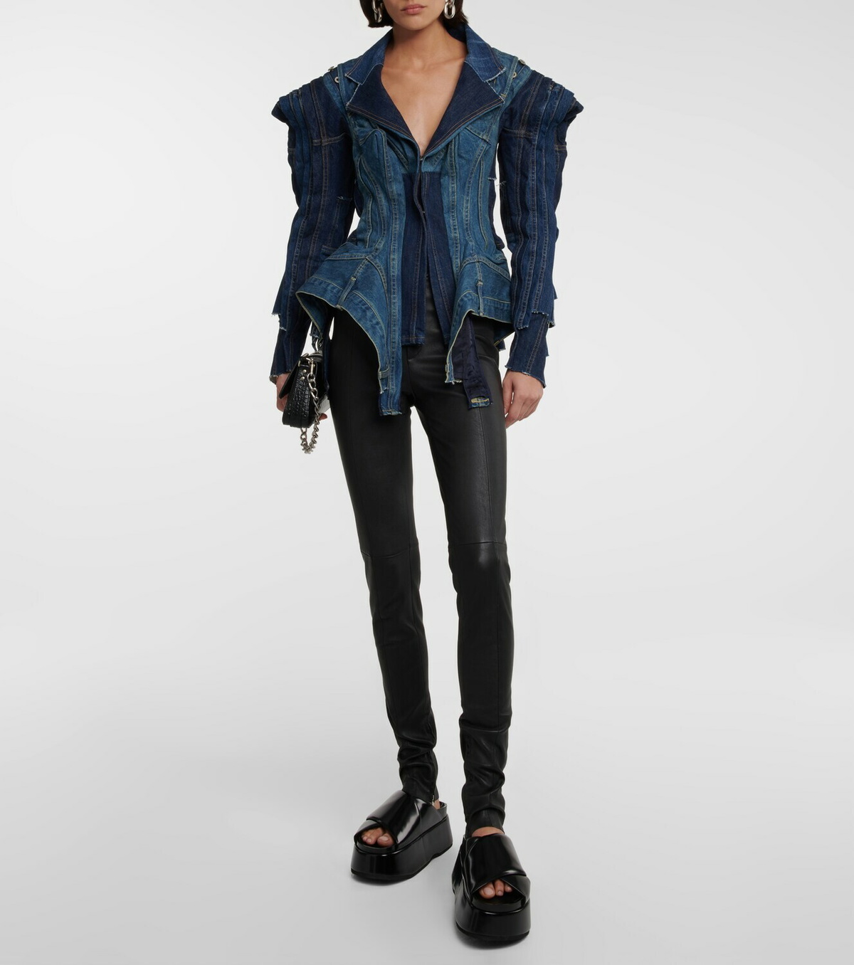 yAnoページ Junya Watanabe - Crossover platform leather sandals Junya